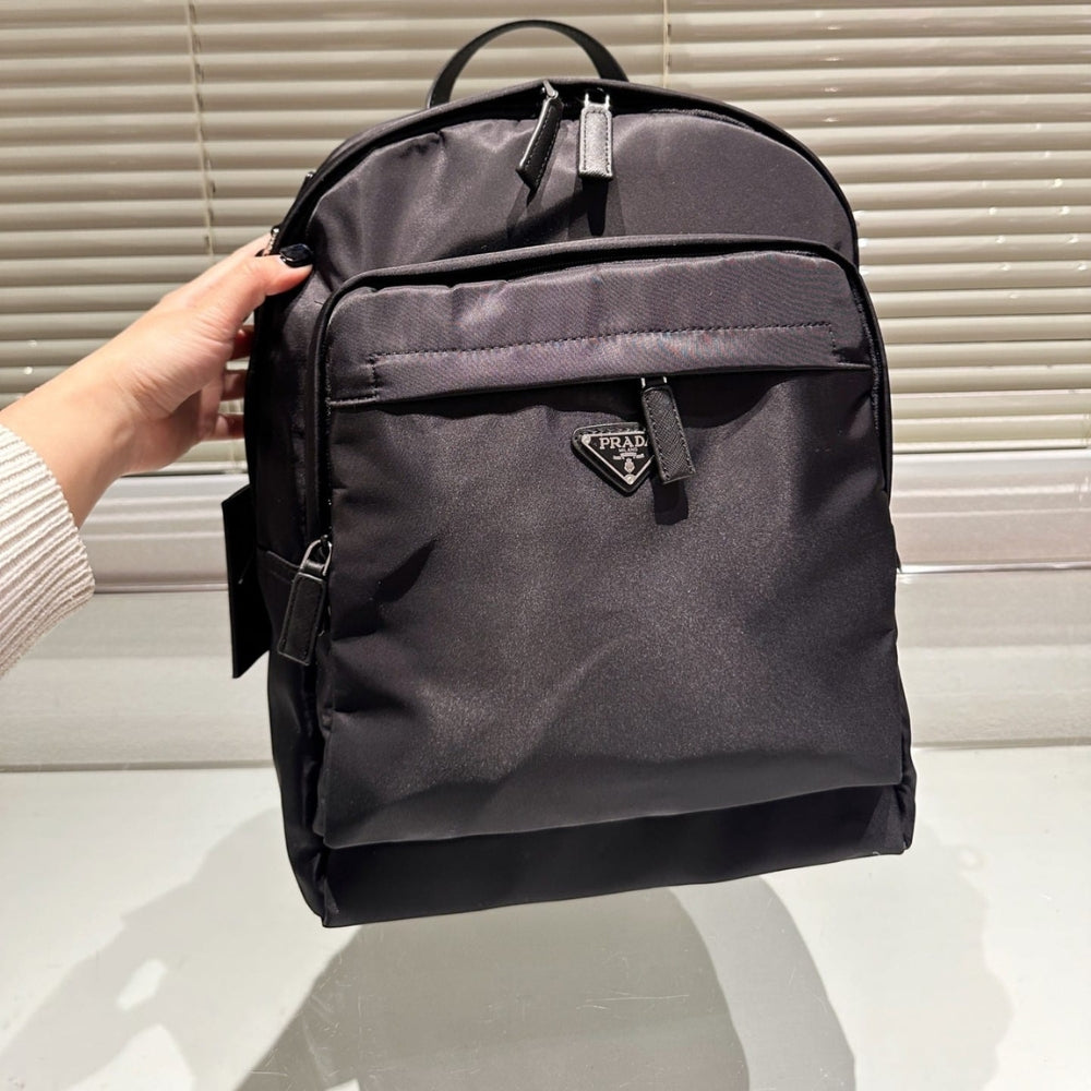 Prada Re Nylon And Saffiano Leather Backpack Black 43Cm 2VZ048 2DMG F0002