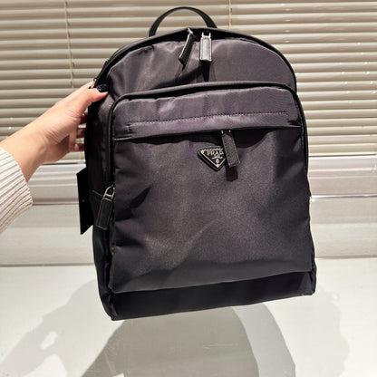 Prada Re Nylon And Saffiano Leather Backpack Black 43Cm 2VZ048 2DMG F0002