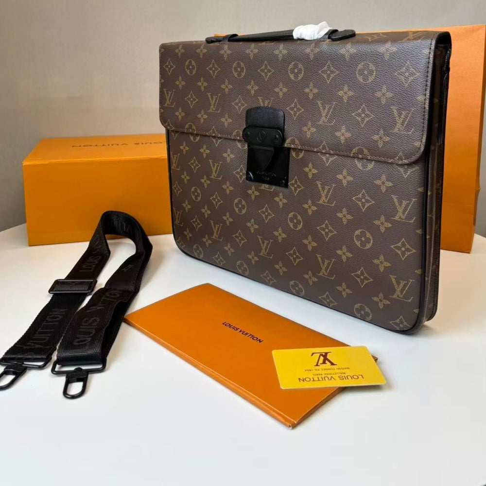 Louis Vuitton S-Lock Briefcase in Monogram Canvas 37cm