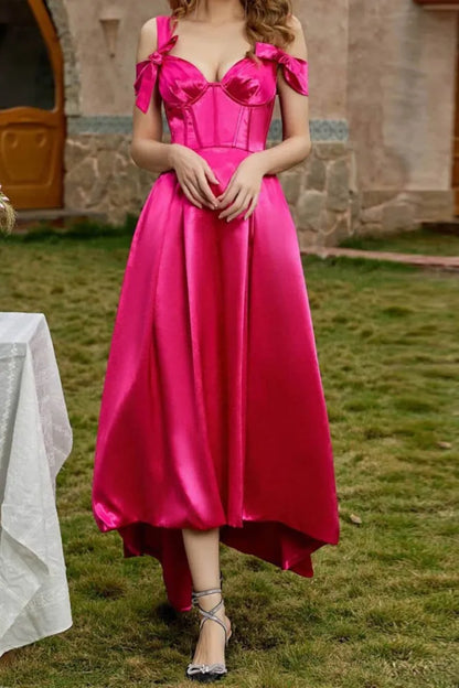 Fashionable solid color sexy and elegant prom dress