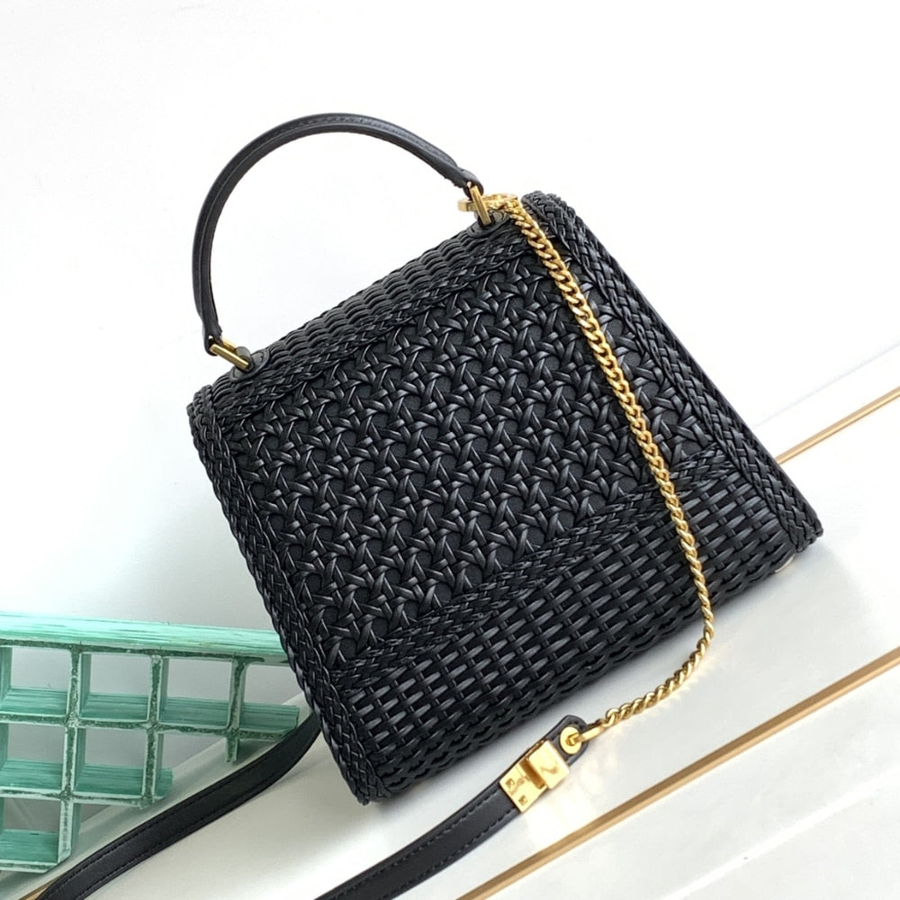 VALENTINO VLOGO TOP HANDLE BAG BLACK 22CM