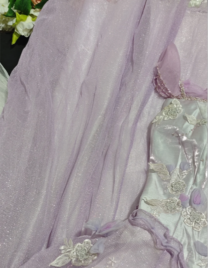 Beautiful Off The Shoulder Birthday Quinceanera Dress Purple Tulle Sequin Appliques Ball Gown Sweet 16 Dress