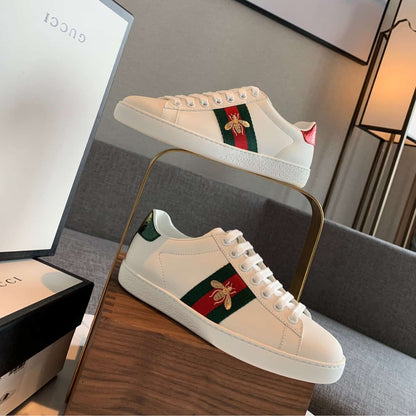 Gucci Ace Embroidered Sneaker Bee White 429446 02JP0 9064