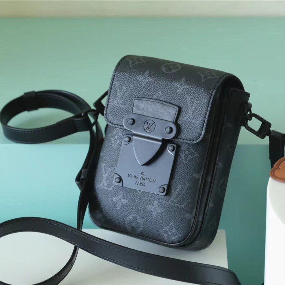 Louis Vuitton S-Lock Vertical Wearable Wallet Monogram Eclipse 19cm