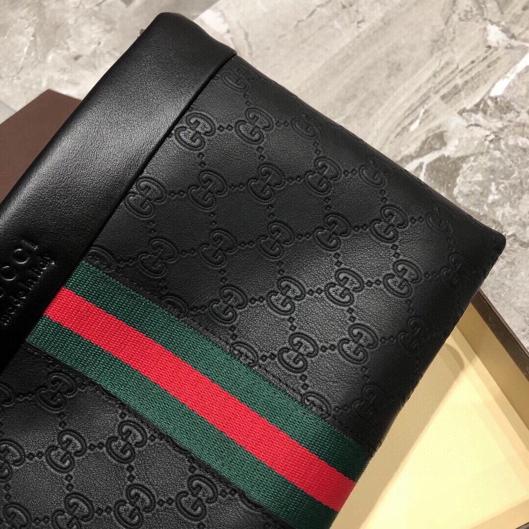 GUCCI GG SUPREME WEB CLUTCH