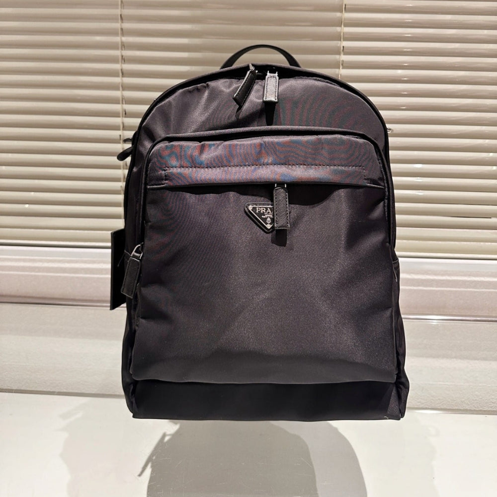 Prada Re Nylon And Saffiano Leather Backpack Black 43Cm 2VZ048 2DMG F0002