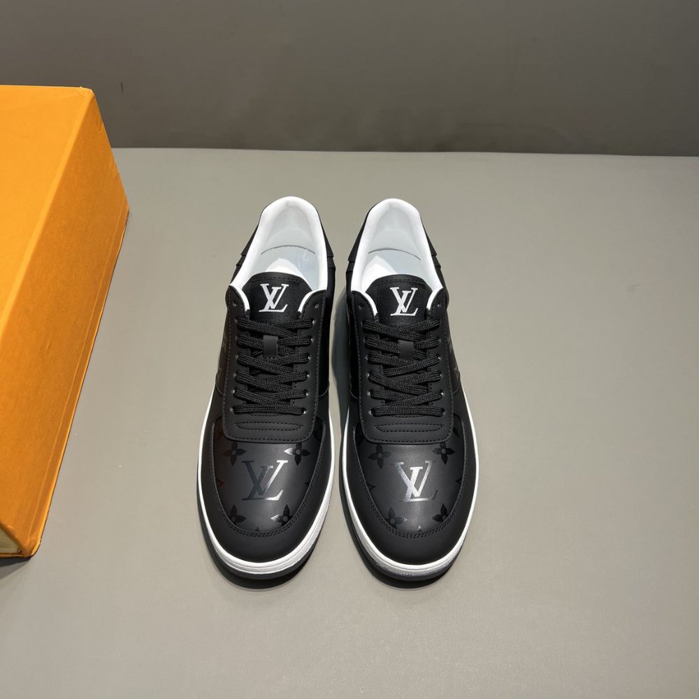 Louis Vuitton Rivoli Sneaker Monogram Metallic Canvas Black For Men 1A9FGZ