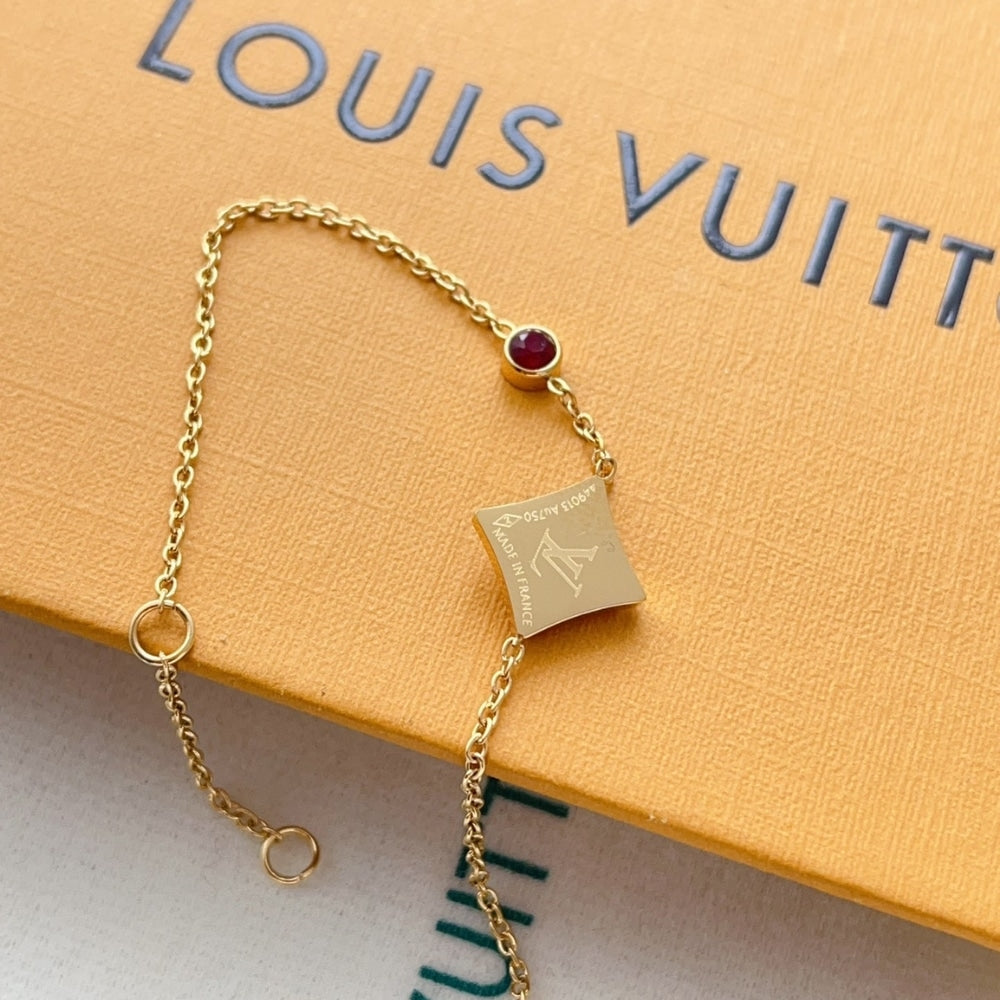 LOUIS VUITTON COLOR BLOSSOM BB STAR BRACELET RED GOLD