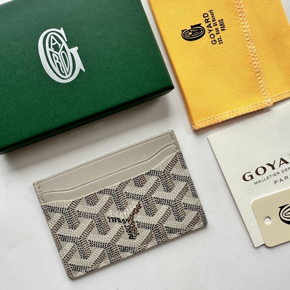 GOYARD SAINT SULPICE CARD WALLET WHITE 11CM STSULPPMLTY50CL50X