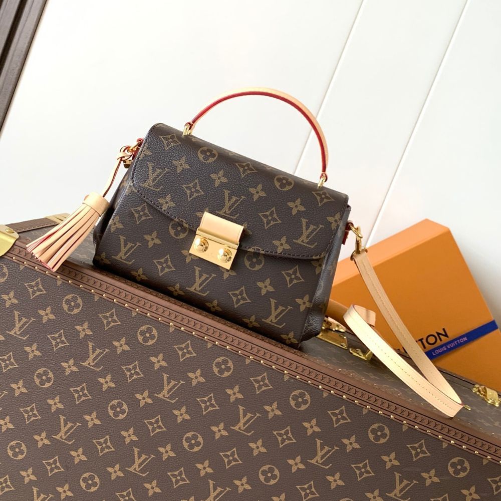 Louis Vuitton Croisette Monogram Canvas Dark Brown 24cm