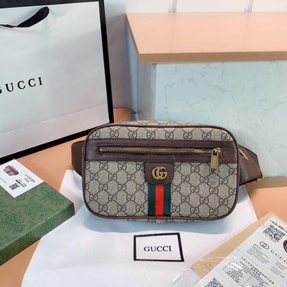 Gucci GG Ophidia Belt Bag Brown 24Cm