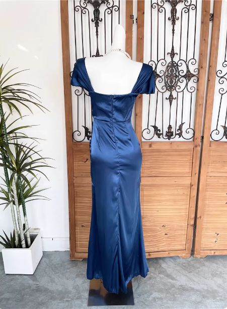 Vintage Satin Mermaid Prom Dress Sweetheart Evening Gown TP5784
