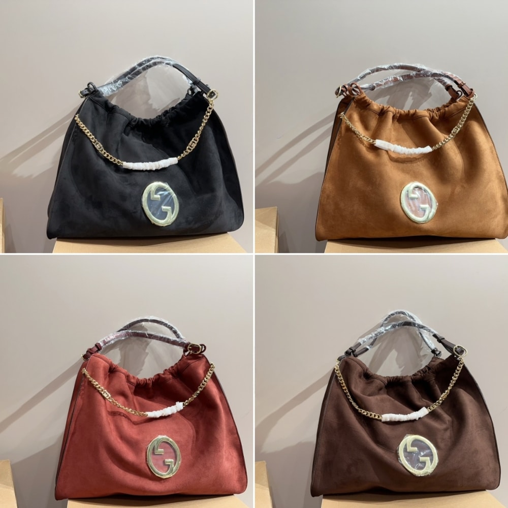 Gucci Blondie Large Suede Tote Bag Brown 50Cm