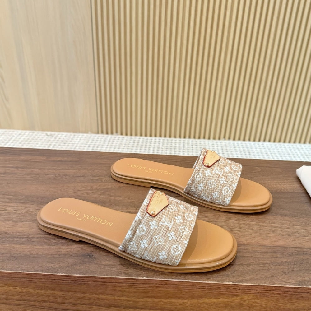 LOUIS VUITTON LILY FLAT MULE NATURAL 1AHLWF