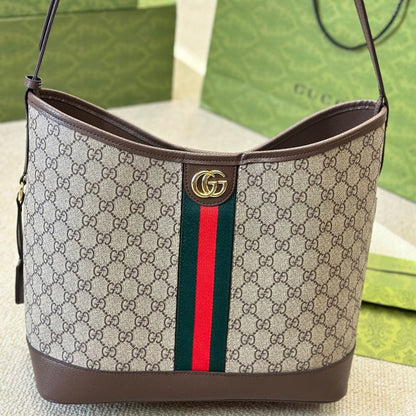 Gucci Ophidia GG Small Shoulder Bag Beige And Ebony 33Cm 781402 96IWG 8745