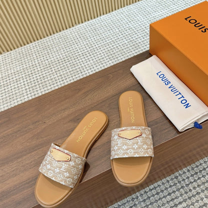 LOUIS VUITTON LILY FLAT MULE NATURAL 1AHLWF