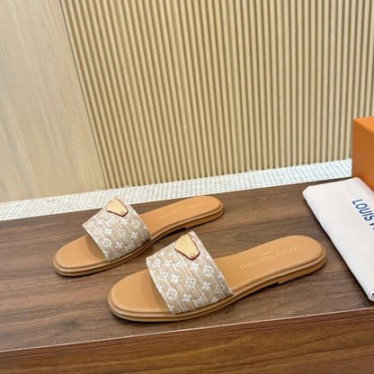 LOUIS VUITTON LILY FLAT MULE NATURAL 1AHLWF