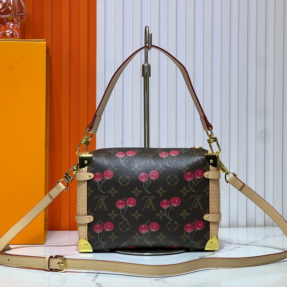 Louis Vuitton X Takashi Murakami Monogram Cerise Side Trunk MM Brown 21Cm M14278