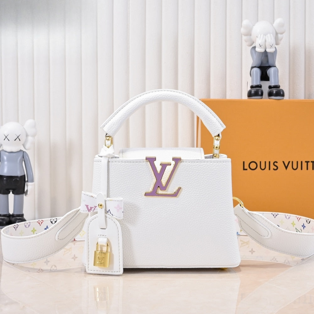 Louis Vuitton X Takashi Murakami Capucines BB White 21Cm M13253