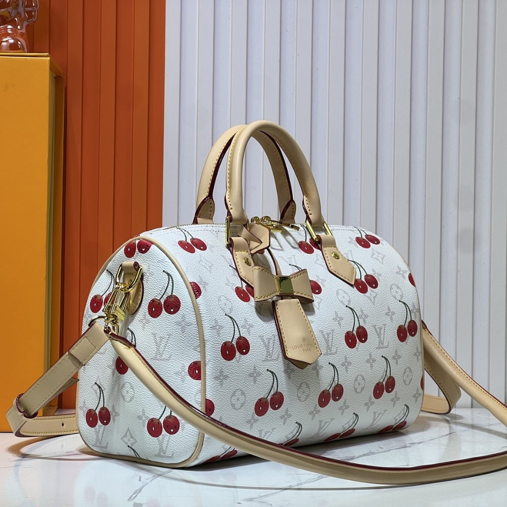 Louis Vuitton X Takashi Murakami Monogram Cerise Speedy 30 White 30Cm