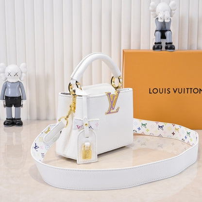 Louis Vuitton X Takashi Murakami Capucines BB White 21Cm M13253