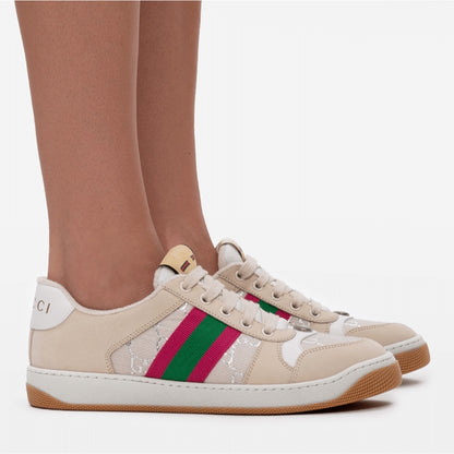 Gucci WMNS Screener White GG Lamé