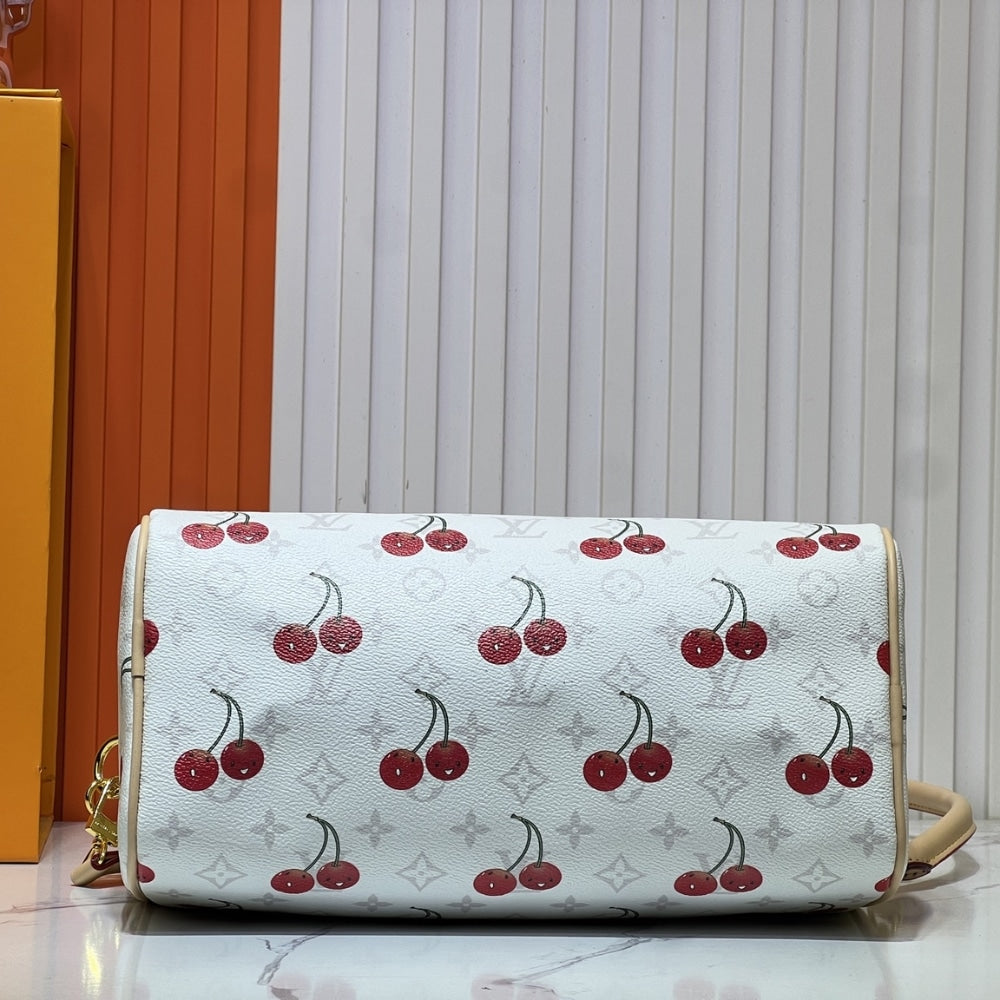 Louis Vuitton X Takashi Murakami Monogram Cerise Speedy 30 White 30Cm