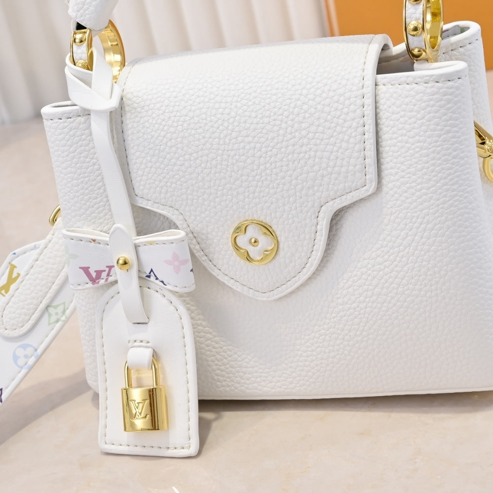 Louis Vuitton X Takashi Murakami Capucines BB White 21Cm M13253