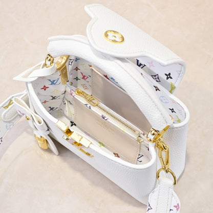 Louis Vuitton X Takashi Murakami Capucines BB White 21Cm M13253