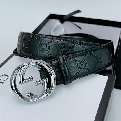 GUCCI INTERLOCKING G BUCKLE BELT BLACK