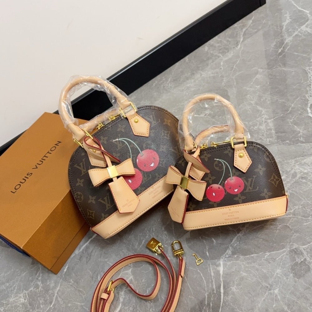 Louis Vuitton X Takashi Murakami Monogram Cerise Nano Alma Brown 16 Cm