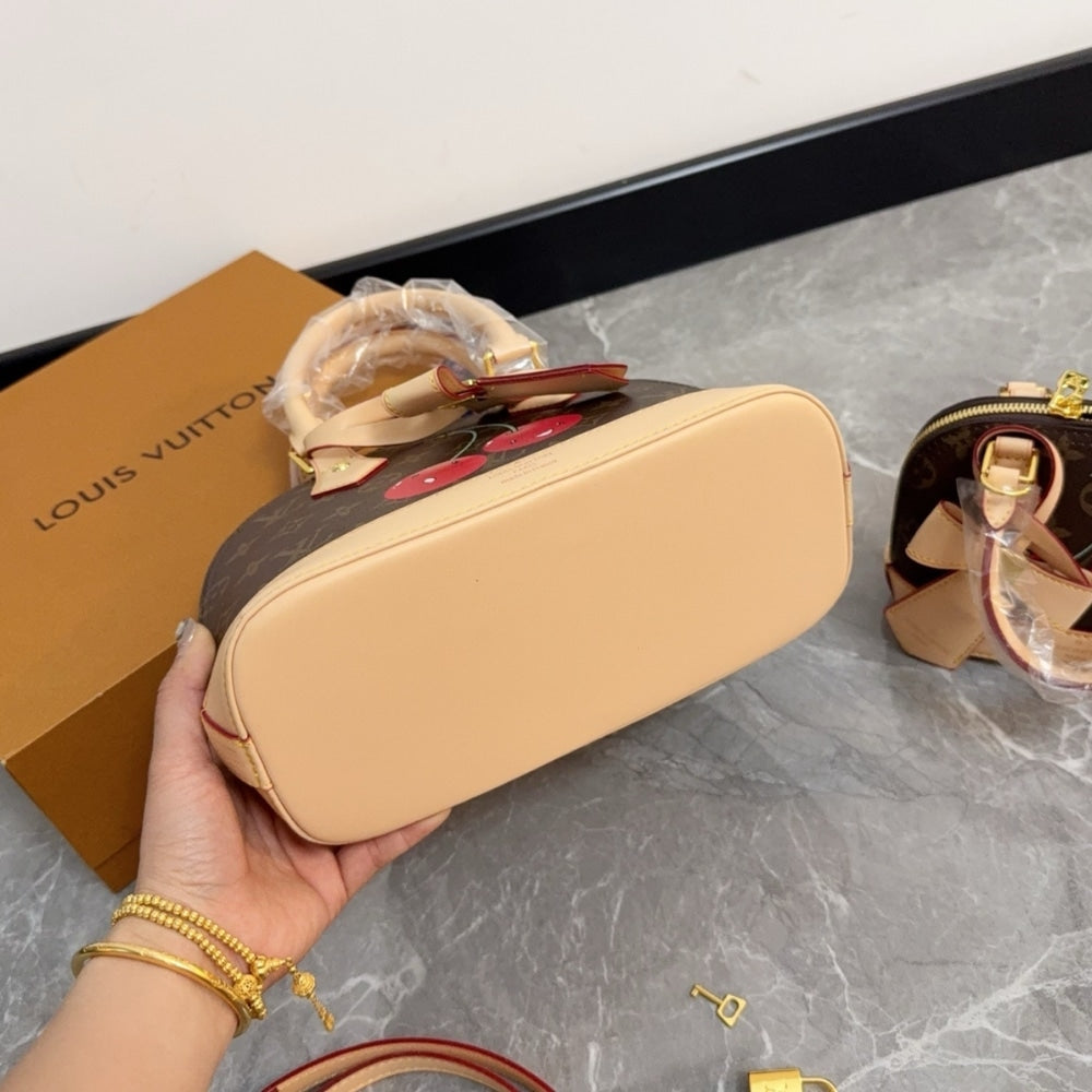 Louis Vuitton X Takashi Murakami Monogram Cerise Nano Alma Brown 16 Cm