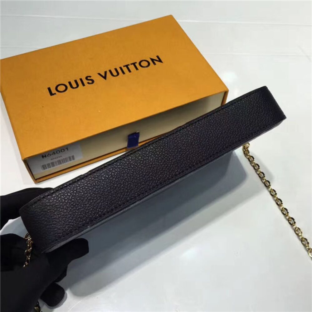 Louis Vuitton Félicie Pochette Monogram Empreinte Black 21Cm M82477