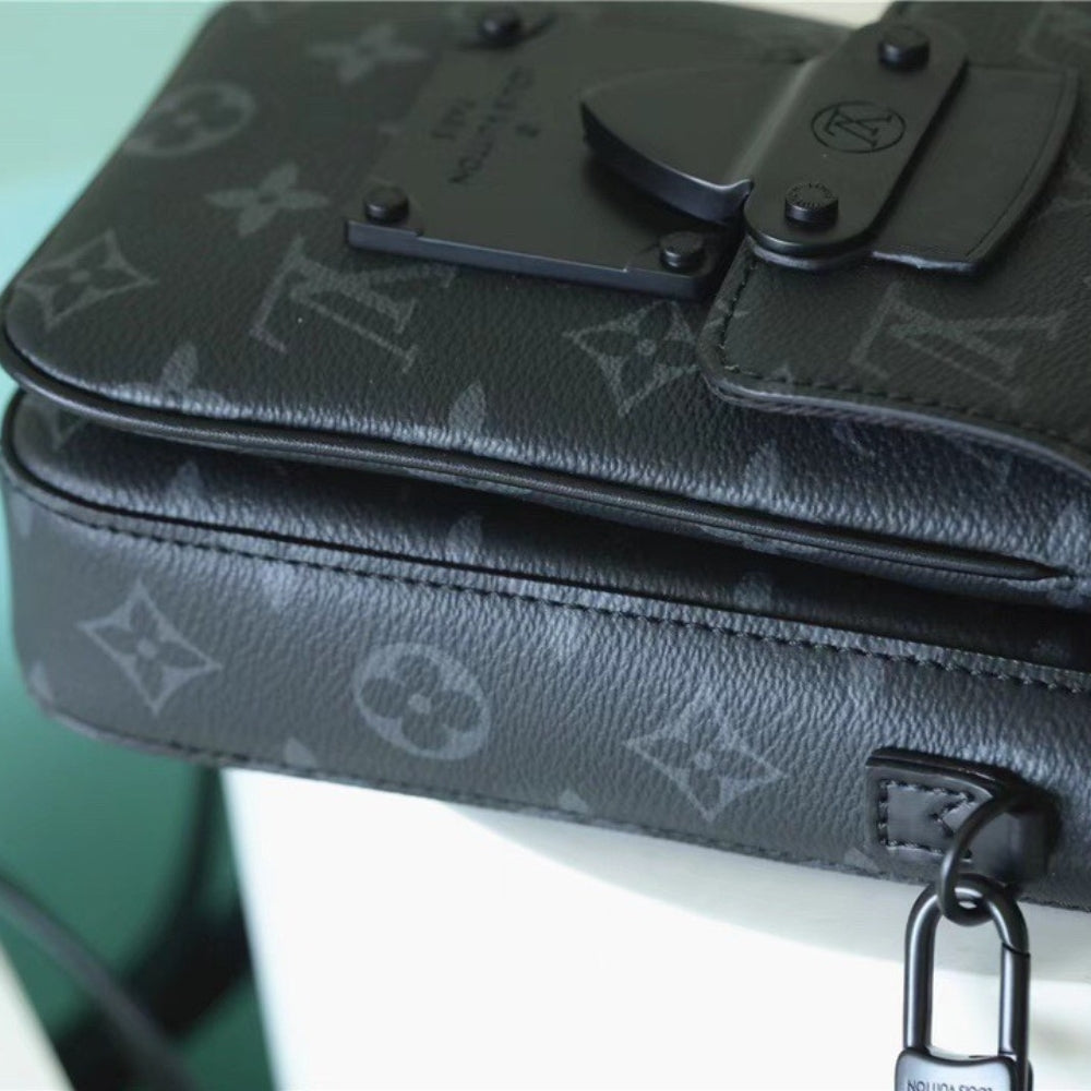 Louis Vuitton S-Lock Vertical Wearable Wallet Monogram Eclipse 19cm