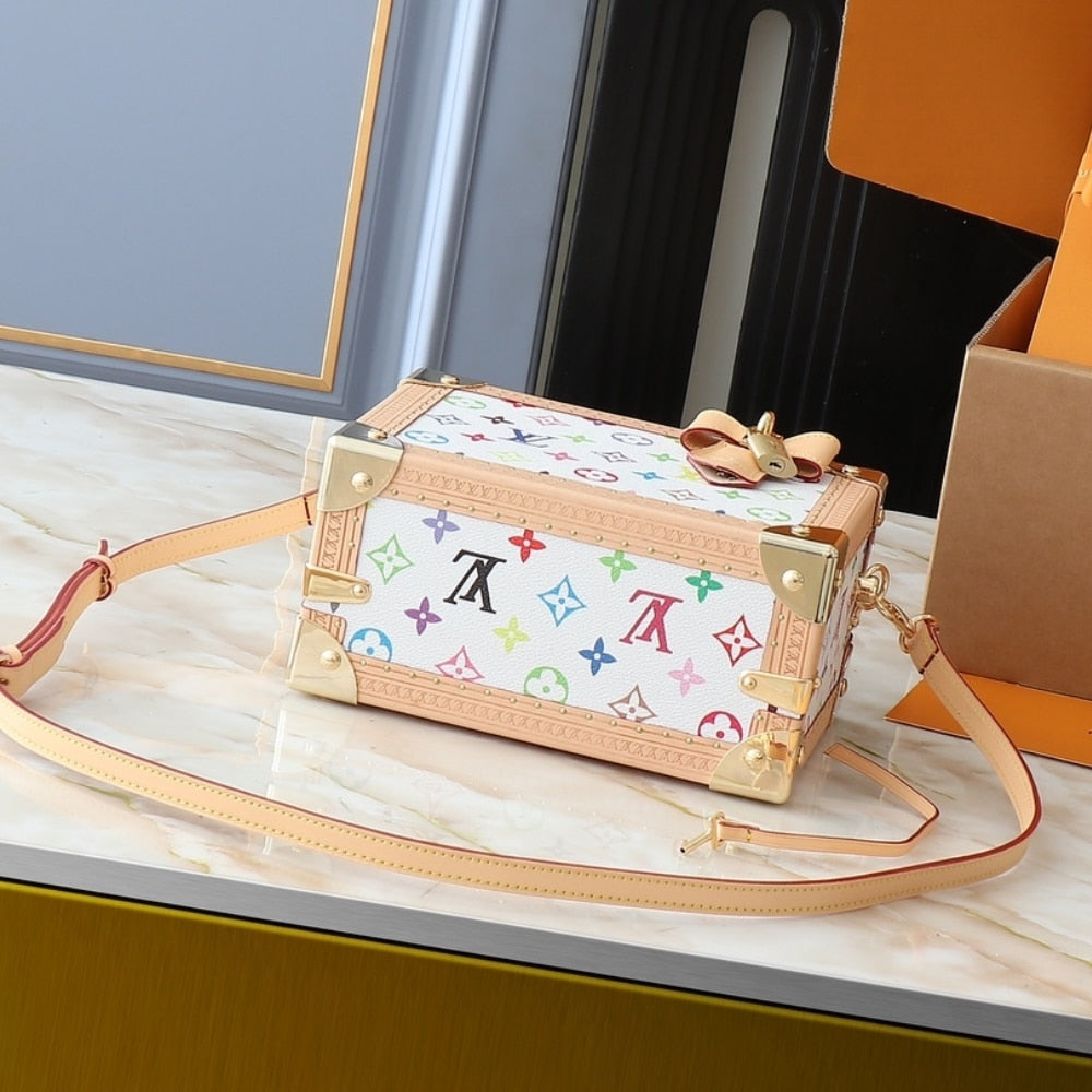 LOUIS VUITTON X MURAKAMI PETITE VALISE MONOGRAM CANVAS WHITE 22CM M13125
