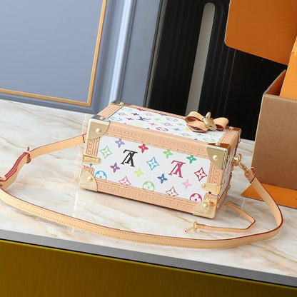 LOUIS VUITTON X MURAKAMI PETITE VALISE MONOGRAM CANVAS WHITE 22CM M13125