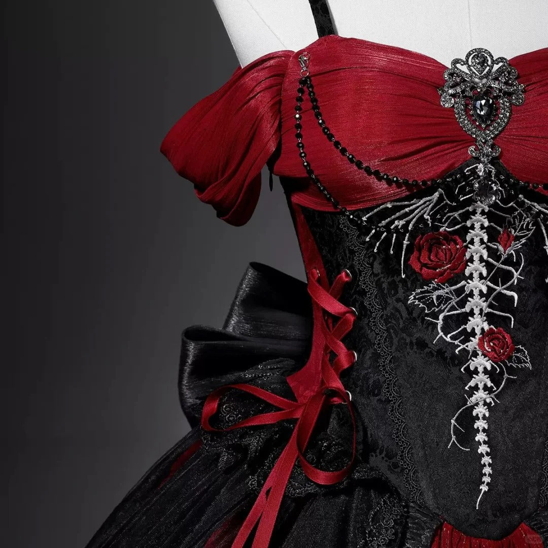 Girlhomeshops-Black red beaded tulle lace short homecoming dress birthday dress gh5347