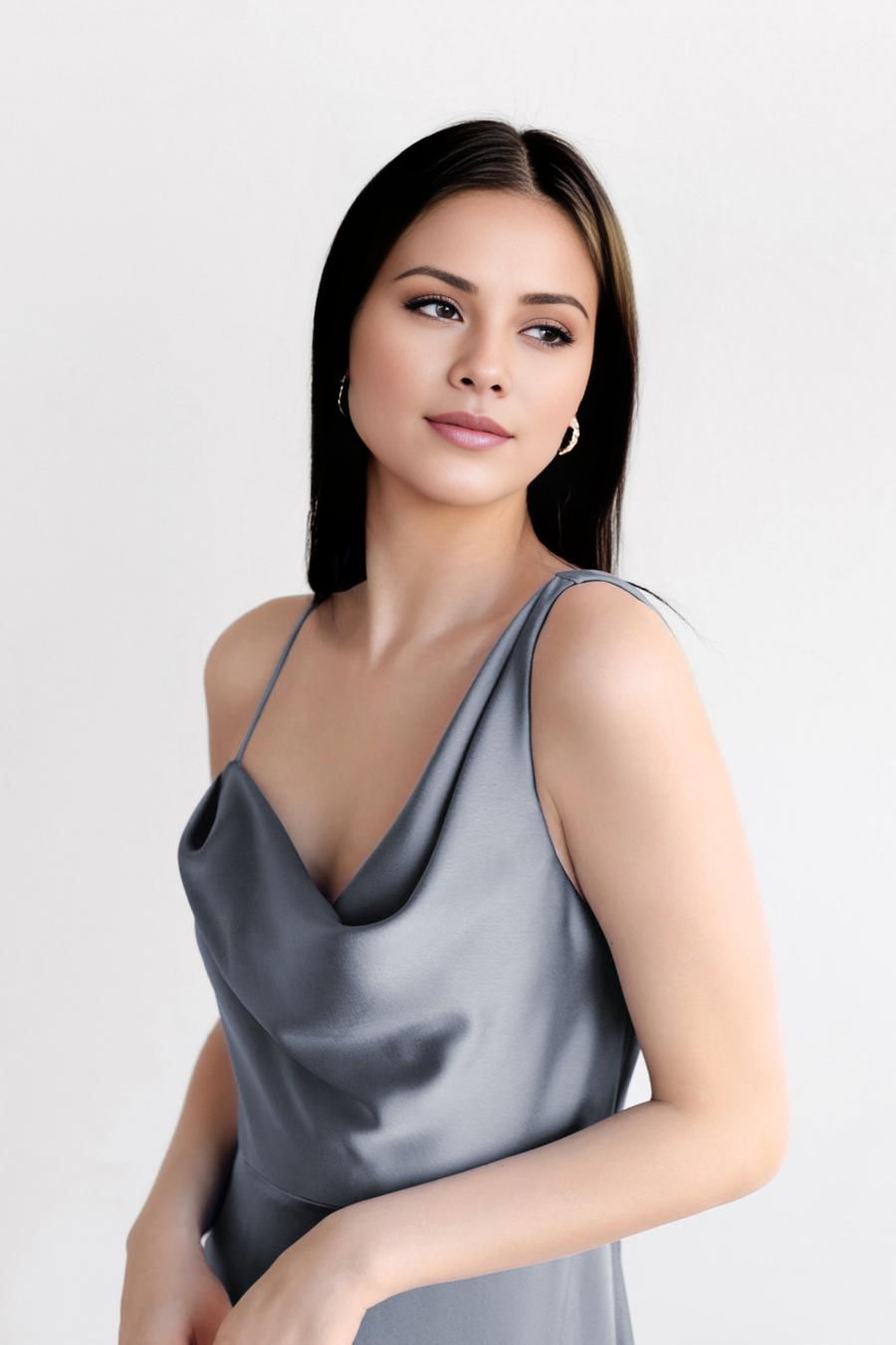 asymmetrical neckline off shoulder sleeveless backless and floor length evening dress