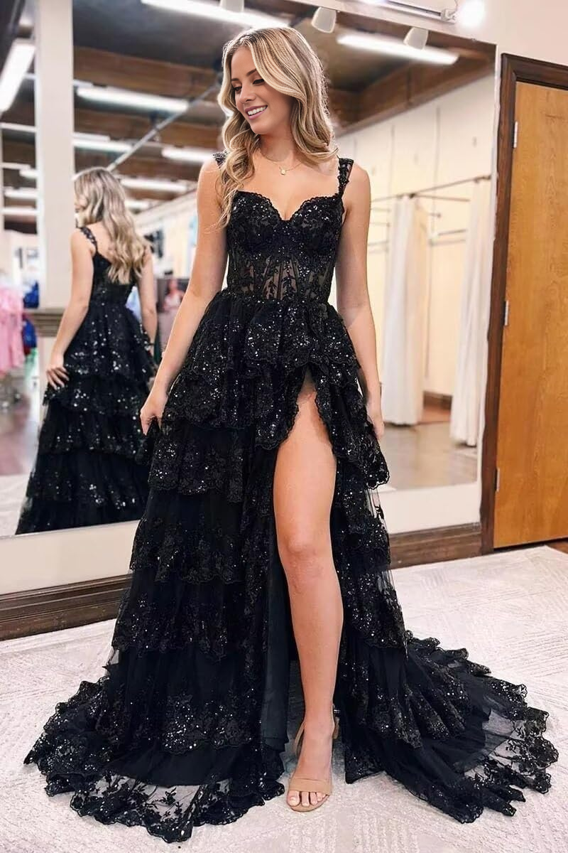 off shoulder ball gown long ball gown paired with neat shiny sequin layered sheer formal party gown
