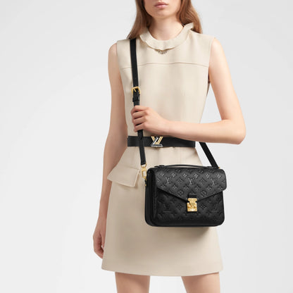 Louis Vuitton Pochette Métis Monogram Empreinte Black 25Cm M41487