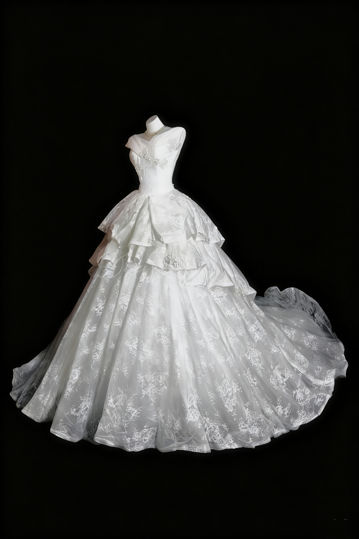 girlhomeshops-White, Gorgeous, And Exquisite Lace Long Wedding Dress gh6281