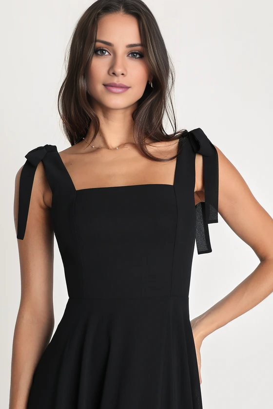 square neckline lace up shoulder exposed back side slit and floor length Prom dress