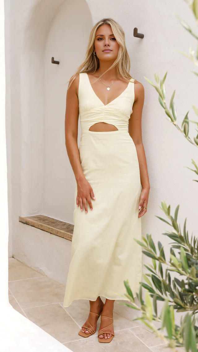 A-line V-neck sleeveless backless long Prom dress