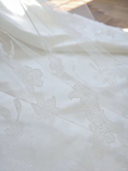 Girlhomeshops-(without veil)White Fashion Fairy Elegant Long Satin Long Trailing Prom Dress Evening Dress Wedding Dress gh5062