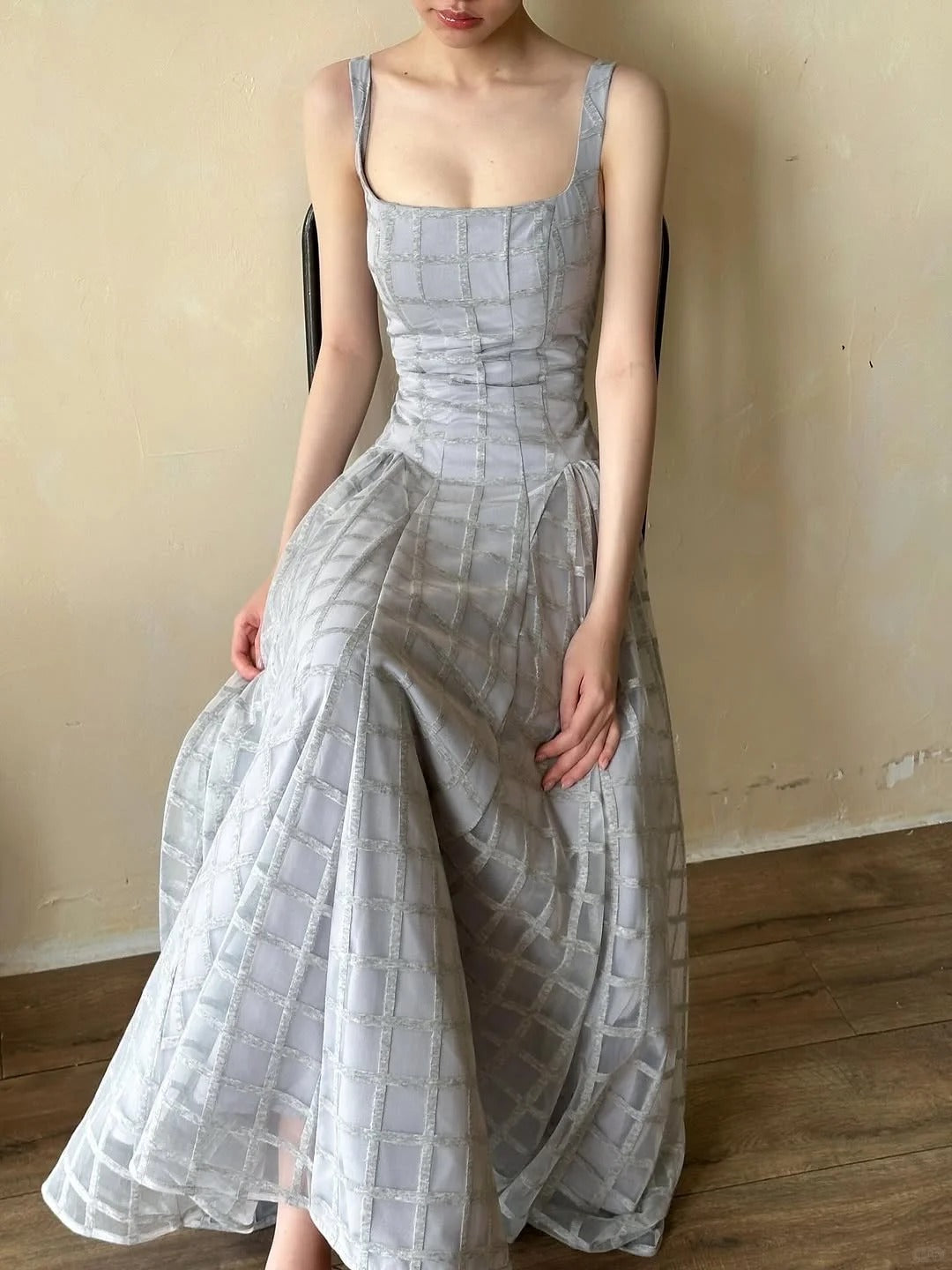 girlhomeshops--Light Blue Simple And Elegant Long Tulle Formal Prom Dress gh5605