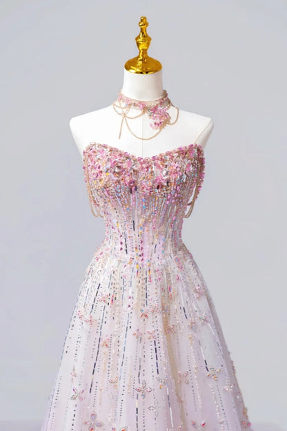 Fairy Luxury Pink Diamond Starlight Strapless Ballgown - Dinner & Red Carpet Gorgeous Dress gh6565