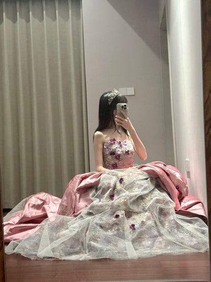 Pink Princess Long Ball Dress gh6659