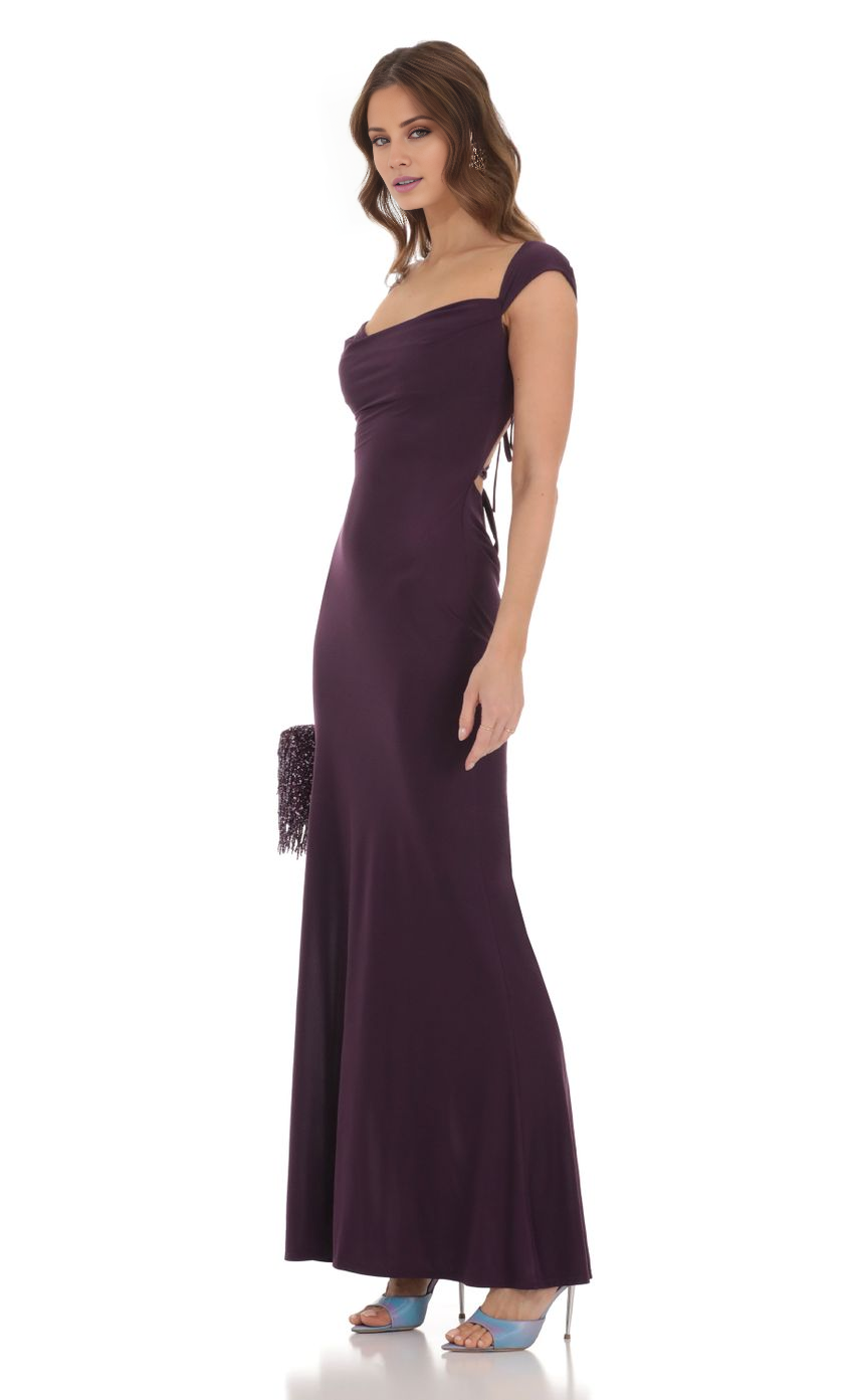 collar off shoulder sleeveless backless and floor length Prom dress