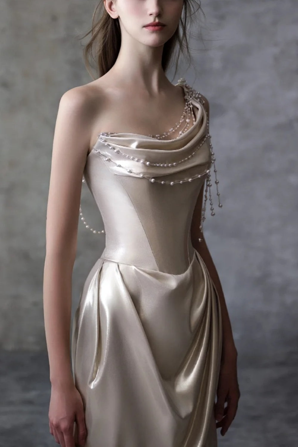 Long satin formal dress gh6773