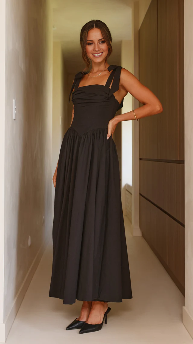 square neckline tight corset with pleated details long Prom dress